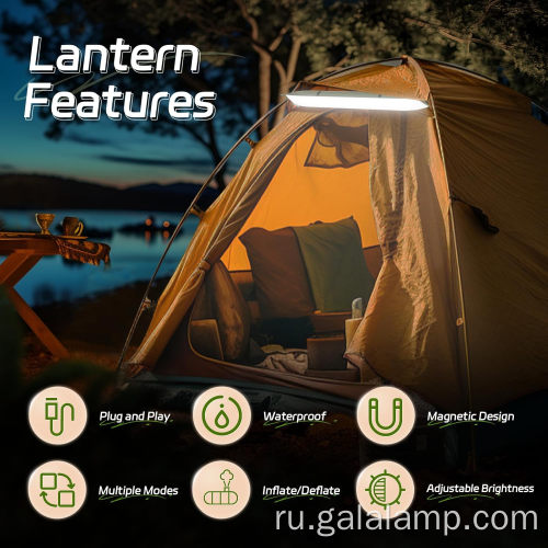 Портативный надувный светодиодный лагерь с USB